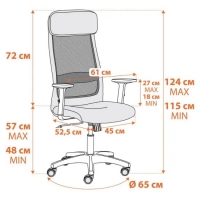 Кресло PROFIT PLT флок/ткань серый 29/TW-12 - Изображение 1